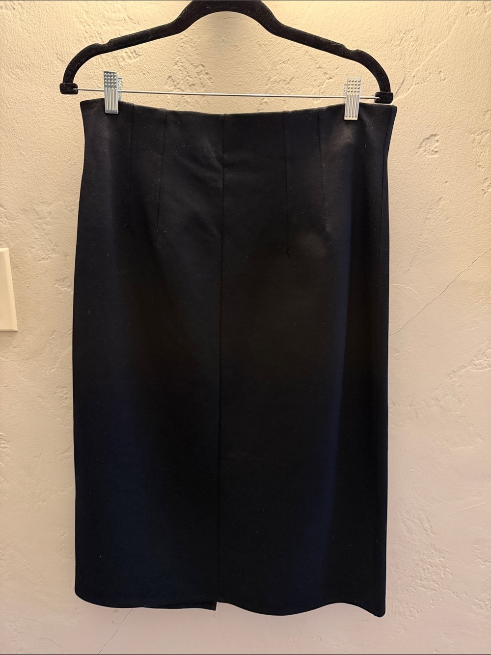 Loewe Sleek Black Pencil Skirt